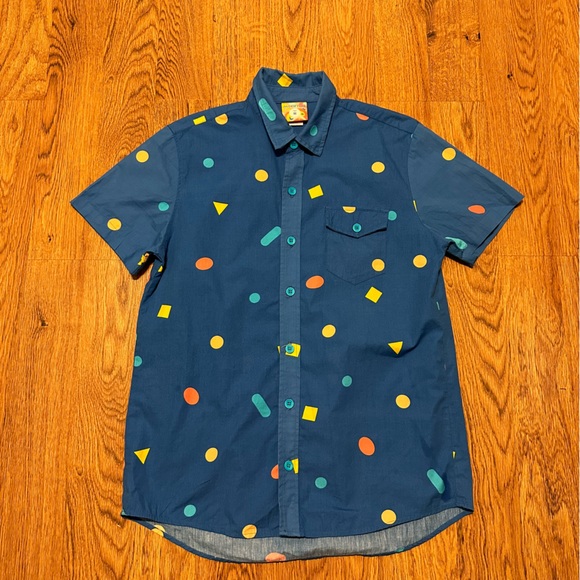 Mokuyobi Other - Mokuyobi Blue Colorful Polka Dot Shirt Size Medium